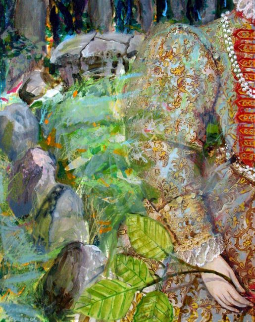 Queen on Tombs, From the Elizabeth I Series, Mixed Technique / Paper, 29 x 24 cm