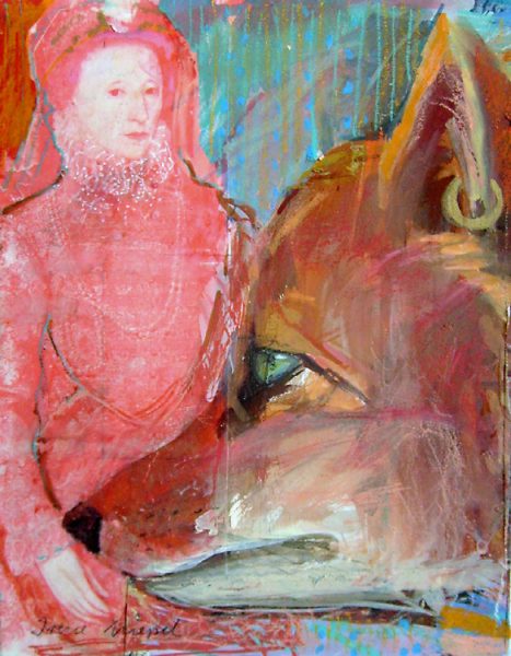 Queen & Royal Fox V, From the Elizabeth I Series, Mixed Technique / Paper, 27 x 21 cm