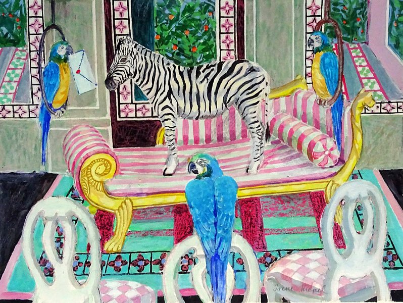 Sealed Letter, Acrylic / Paper, 39 x 28 cm